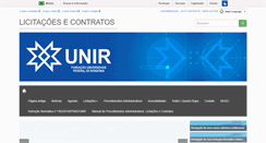 Desktop Screenshot of licitacoes.unir.br