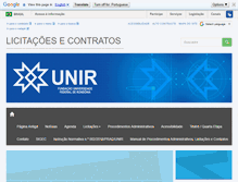 Tablet Screenshot of licitacoes.unir.br