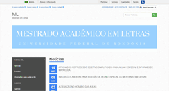 Desktop Screenshot of mestradoemletras.unir.br